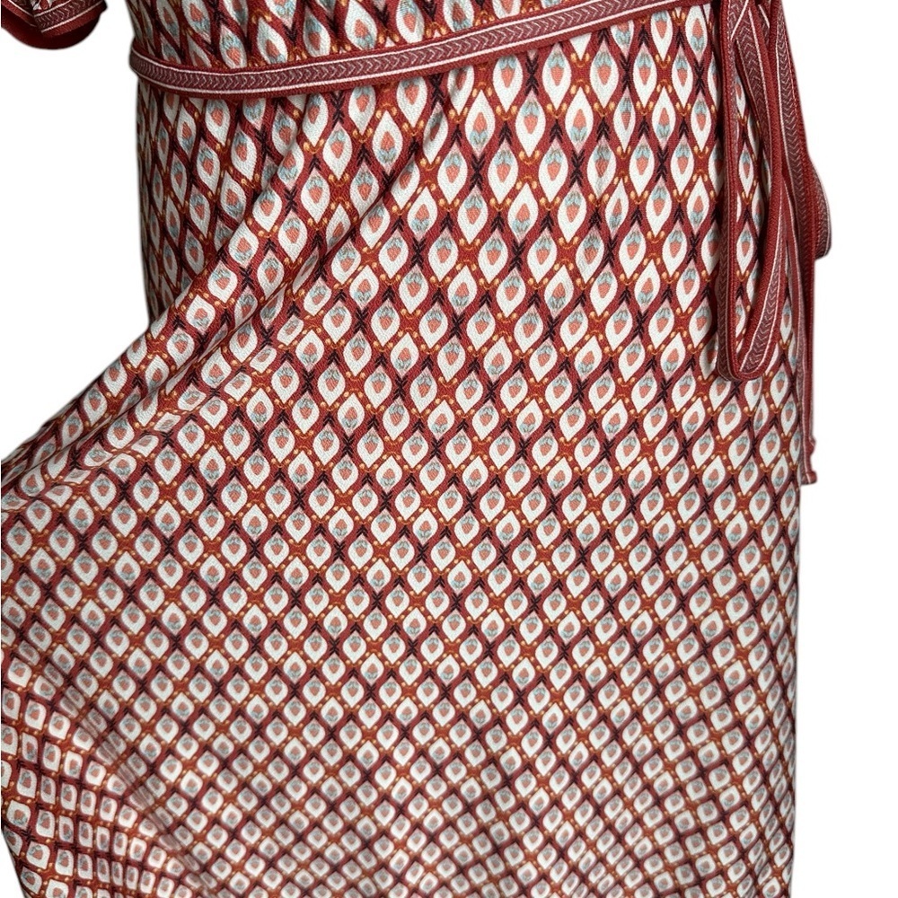 Max Studio Women's Smocked Sleeve Size M Wrap Dress - Picture 5 of 17